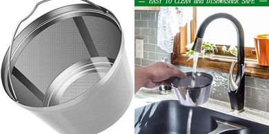 Stainless Steel Reusable Coffee Filters Basket 8 12 Cup Sturdy Permanent Coffee Filter fit for Mr. Coffee Black and Decker Coffee Makers