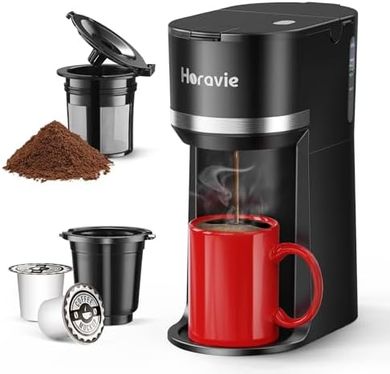 Fast Single-Serve Coffee Maker: K-Cup & Ground, 6-12 oz
