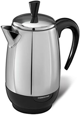 Farberware 8-Cup Black Stainless Steel Percolator
