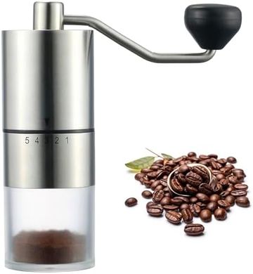 Portable Conical Burr Grinder: 5 Settings, Perfect Espresso
