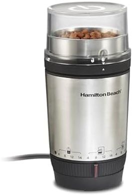 Hamilton Beach Custom Grind Coffee Grinder: 4-14 Cups, Auto-Shutoff, Easy Clean
