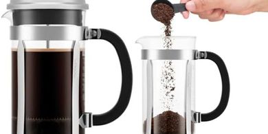 Bodum Chambord French Press Coffee Maker: 34oz, Borosilicate Glass, Stainless Steel.
