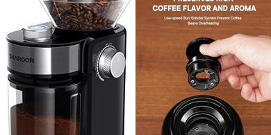 SHARDOR Electric Burr Grinder: 16 Grind Settings, 2-14 Cups
