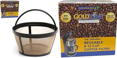 GOLDTONE Reusable Coffee Filter (8-12 cups), BPA-free, fits Mr. Coffee
