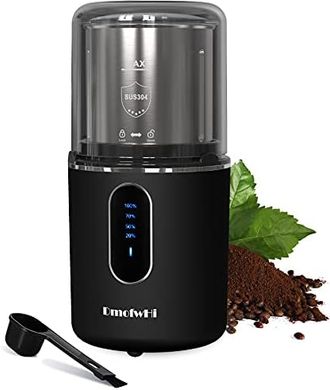 Cordless Electric Coffee Grinder with Stainless Steel Blade
