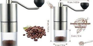 Portable Conical Burr Coffee Grinder: 5 Settings, Perfect Espresso
