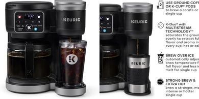 Keurig K-Duo: Hot & Iced Coffee Maker with Carafe & Reservoir
