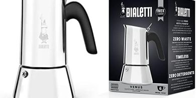 Bialetti Venus Induction Stovetop Coffee Maker (Stainless Steel, 6 Cups)
