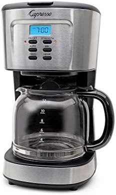 Capresso 12-Cup Glass Carafe Coffee Maker (Stainless/Black)
